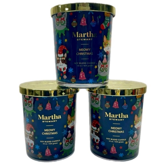 NWT! 🌲 Martha Stewart Kittens Cats 16oz. Meowy Christmas Holiday Candle - Picture 3 of 5